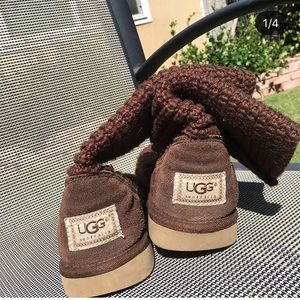 Brown knit uggs